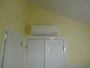 Ductless panels in a room with high ceilings in Manchester by the Sea, MA