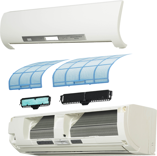 how to clean the filters of a ductless mini-split heat pump air conditioner