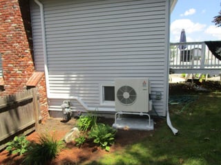 Outdoor condenser for Mitsubishi ductless unit in Lynn MA