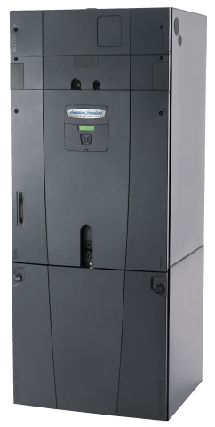Example of the air handler installed in this Burlington, MA, home for central air system. 