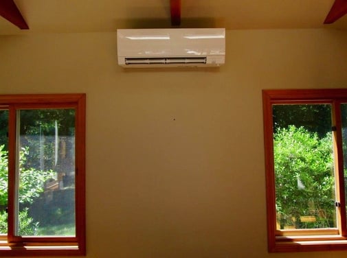 Ductless heat and cooling for the sunroom Indoor ductless heating and cooling unit in Marblehead, MA