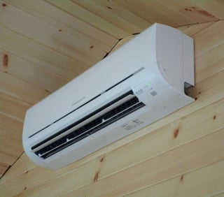 three season room installation reading ma Example of indoor ductless AC in Reading, MA.