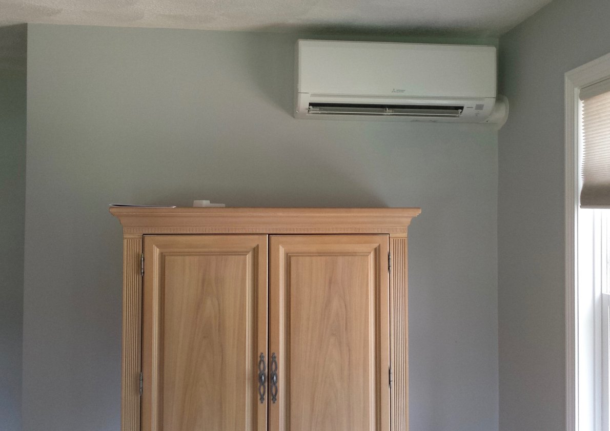 Indoor example of a Mitsubishi ductless unit. 