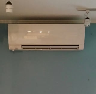 Indoor example of ductless AC unit with Hyper-Heating technology.