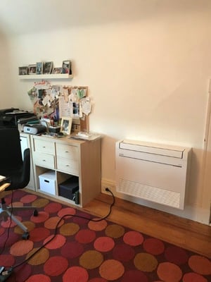 Ductless HVAC installation in Somerville, MA two-family home
