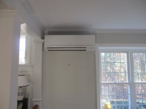 Example of indoor ductless air conditioning wall mounted unit.